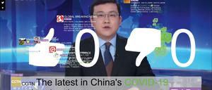 Marc Lee verwebt in seinem „Corona TV Bot“ Nachrichten sowie aktuelle Twitter- und Youtube-Meldungen zu einer wilden TV-Show.