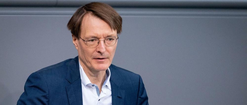 Karl Lauterbach, SPD-Bundestagsabgeordneter, bei einer Sitzung des Bundestages.