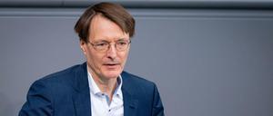 Karl Lauterbach, SPD-Bundestagsabgeordneter, bei einer Sitzung des Bundestages.