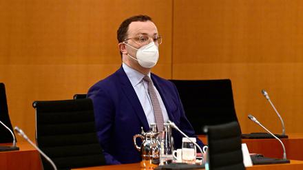 Gesundheitsminister Jens Spahn (CDU) vor der Kabinettssitzung.