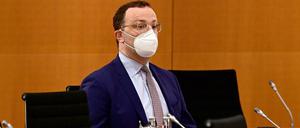 Gesundheitsminister Jens Spahn (CDU) vor der Kabinettssitzung.