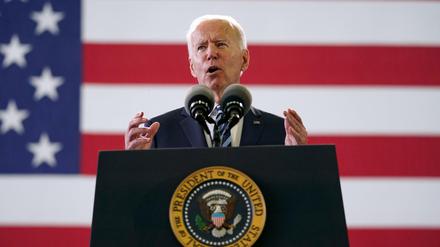 US-Präsident Joe Biden bei seiner Rede in Mildenhall