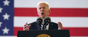 US-Präsident Joe Biden bei seiner Rede in Mildenhall 