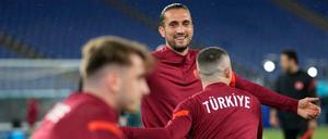 EM, Nationalmannschaft Türkei, Training im Olympiastadion Rom. Yusuf Yazici aus der Türkei nimmt am Training teil.