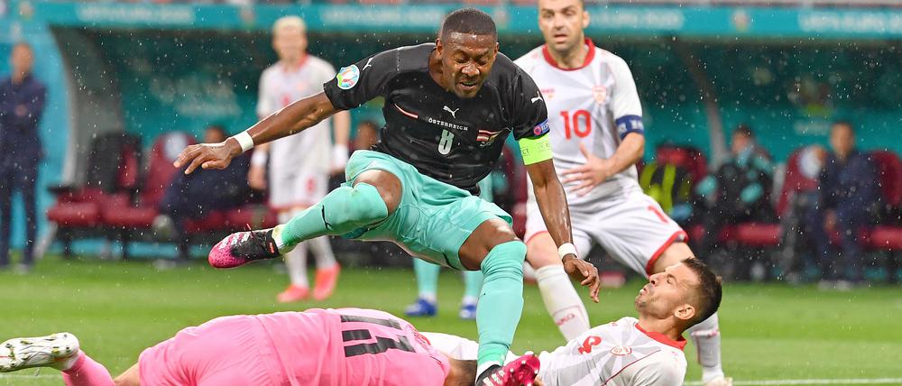 Österreichs Kapitän David Alaba sorgte mit seiner Hereingabe für die 2:1 Führung.