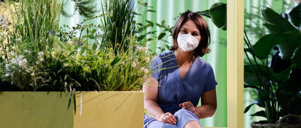 Die Co-Vorsitzende der Grünen-Partei und Spitzenkandidatin für die anstehende Bundestagswahl Annalena Baerbock