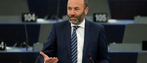 Der Vorsitzende der EVP-Fraktion im Europaparlament, Manfred Weber (CSU).