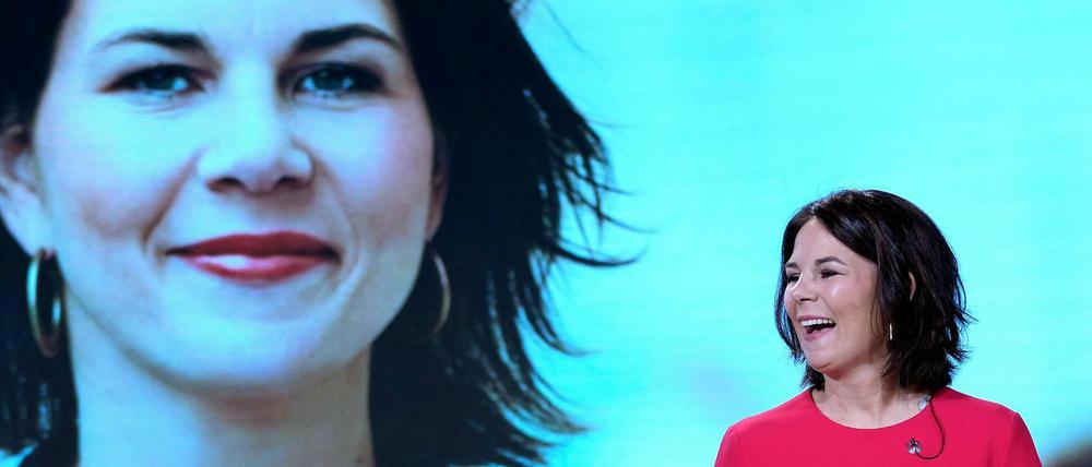 Annalena Baerbock nachdem sie mit fast 100 Prozent als Kanzlerkandidatin nominiert wurde.