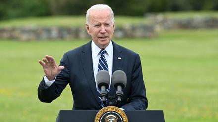 US-Präsident Joe Biden in Cornwall. 