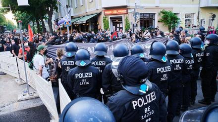 Am Donnerstagabend kam es zu einer Demonstration in Berlin-Friedrichshain. 