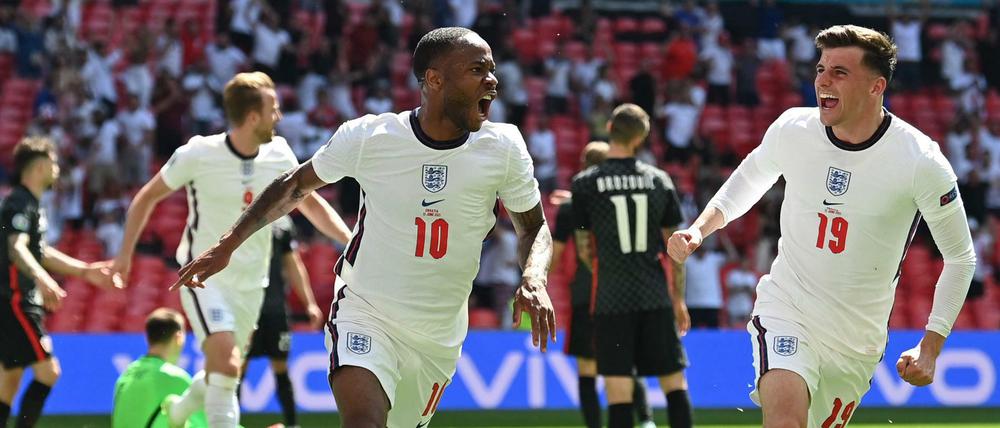 Raheem Sterling (links) erzielte gegen Kroatien den Treffer des Tages.