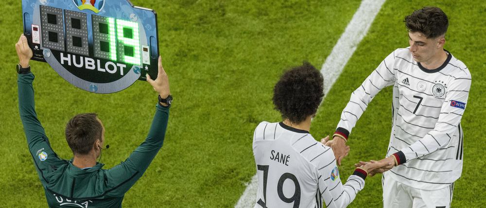 Sane kommt für Havertz. Auch ein möglicher Wechsel für das Spiel gegen Portugal?
