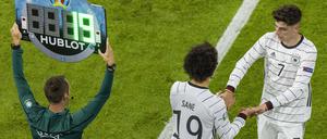 Sane kommt für Havertz. Auch ein möglicher Wechsel für das Spiel gegen Portugal?