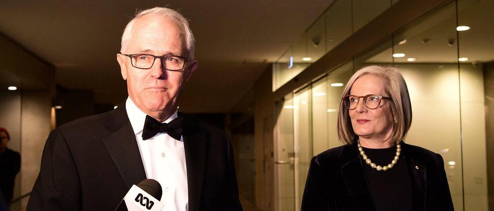 Ex-Premier Malcolm Turnbull mit seiner Frau Lucy. Sie darf mit zum Ball, aber nicht Mitglied werden. Seine Tochter Daisy ist darüber empört. 