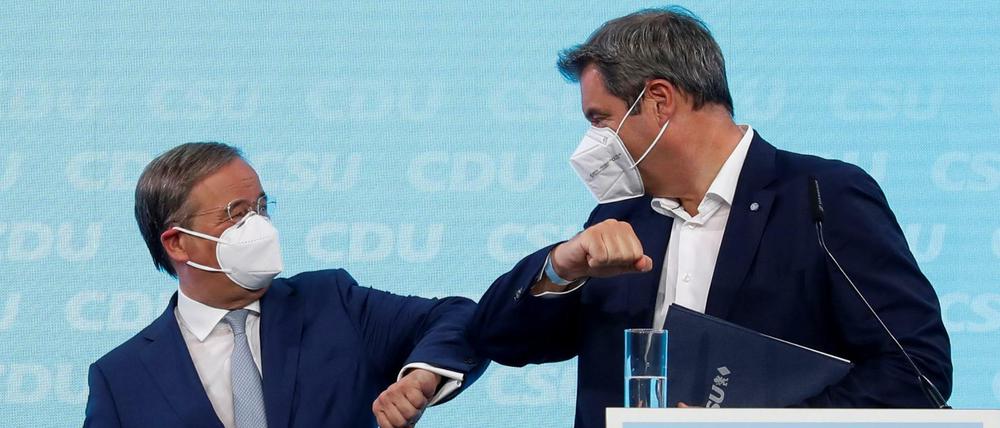 Söder und Laschet zeigen sich einig wie selten.