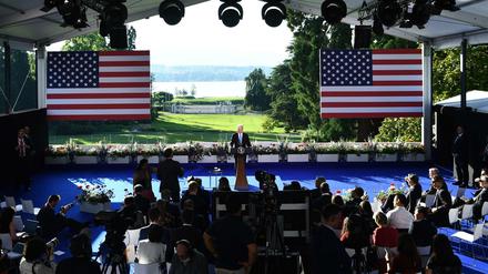 Nach der Abschlusspressekonferenz flog Joe Biden zurück in den amerikanischen Alltag. Und in die Innenpolitik nach acht Tagen Weltpolitik.