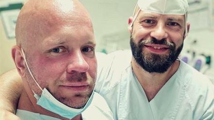 Ricardo Lange (links) mit seinem Kollegen und Freund Marc.