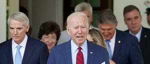 Joe Biden am Mittwoch nach einem Treffen mit hochrangigen Senatoren beider Parteien.