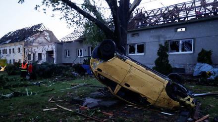 Auch im Ort Moravska Nova Ves wütete der Tornado.