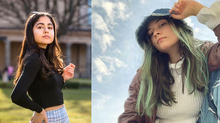 Delovan Moustafa (l.) engagiert sich beim Deutschen Roten Kreuz und schauspielert. Zaina Alkurdi ist demonstriert mit Fridays for Future.