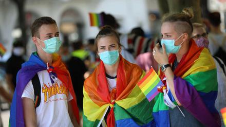 Auf dem CSD Berlin im Jahr 2020.