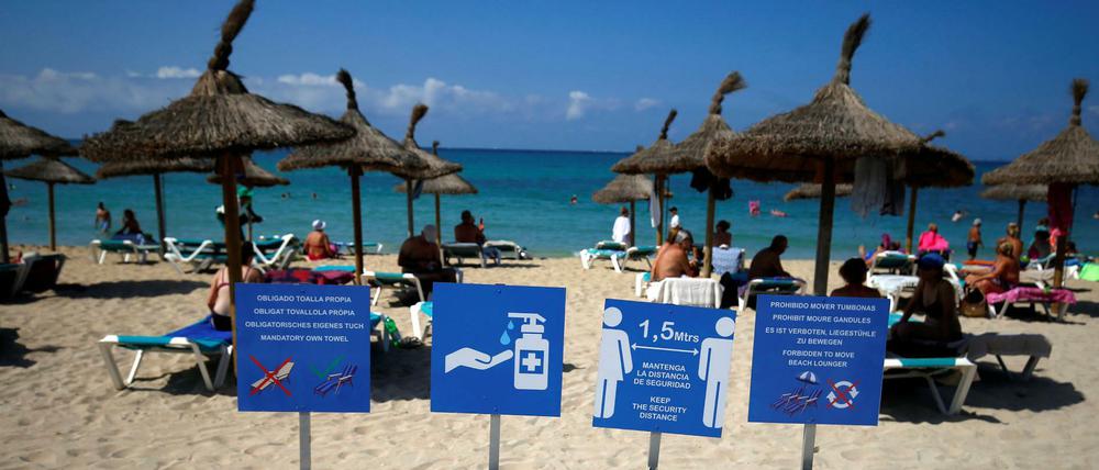 Die Hygienevorschriften auf Mallorca sind streng, die Maskenpflicht im Freien wird aber wieder aufgehoben.