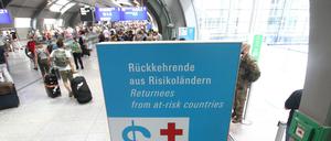 Corona-Testzentrum am Flughafen Frankfurt/Main 