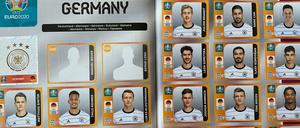 Die deutsche Mannschaft im Panini-Sticker-Album