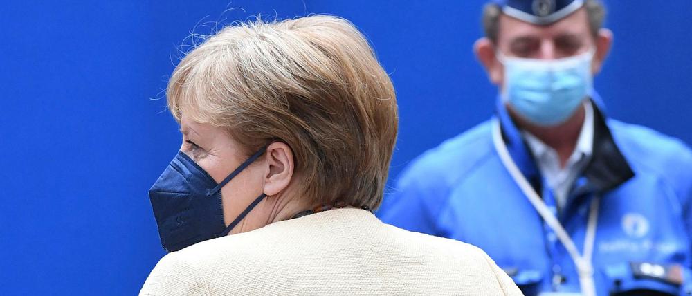 Bundeskanzlerin Angela Merkel (CDU) in Brüssel