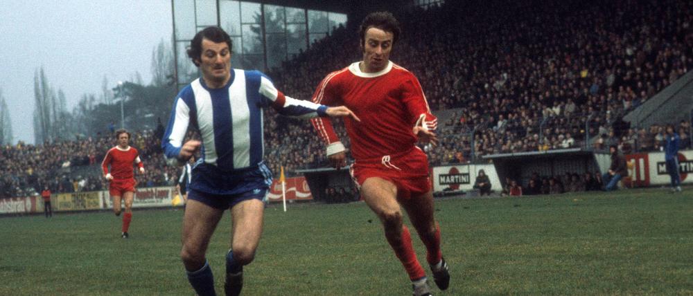 Ludwig Müller (li.) wurde mit Hertha BSC Vizemeister.