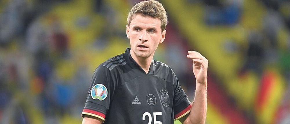 Die Null steht. Thomas Müller ist noch ohne Tor und ohne Vorlage.