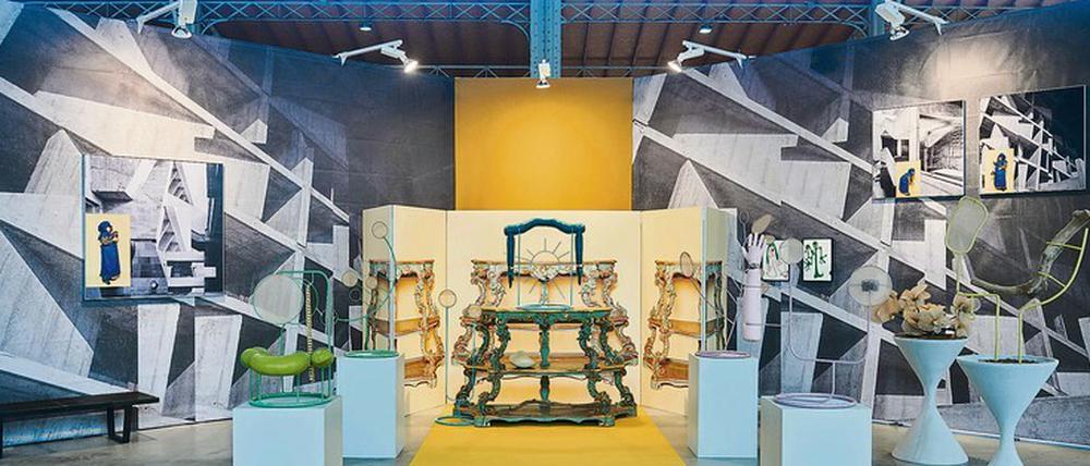 Messestand als Gesamtkunstwerk: Die Galerie Georg Kargl Fine Arts stellt Arbeiten der Künstlerin Jakob Lena Kebl aus.
