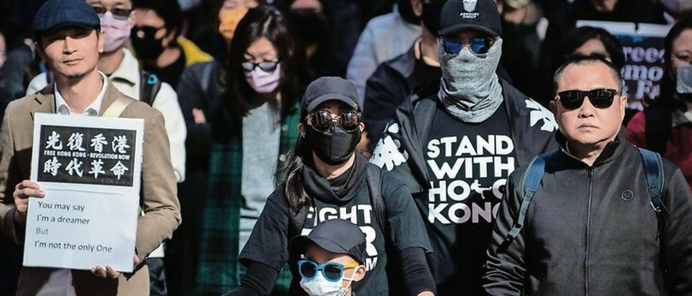 Riskant. Demonstranten protestieren in Sydney gegen Chinas Führung. 