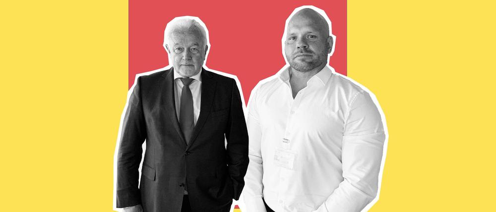 Wolfgang Kubicki (links) und Ricardo Lange bei ihrem Treffen in einem Konferenzraum des Bundestages.