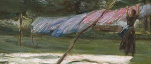 Leichte Brise. Das Bild „Wäschetrocknen – Bleiche“ von Max Liebermann. 