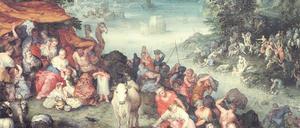 Sintflut mit der Arche Noah. Die Atrahasis-Geschichte ist bedeutend älter als die biblische Erzählung, die auf dem Gemälde von Jan Brueghel dem Älteren (1568-1625) dargestellt wird.