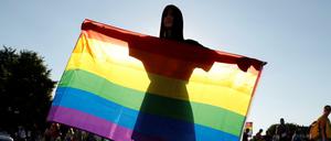 Protest gegen die Anti-LGBT-Gesetze in Budapest 