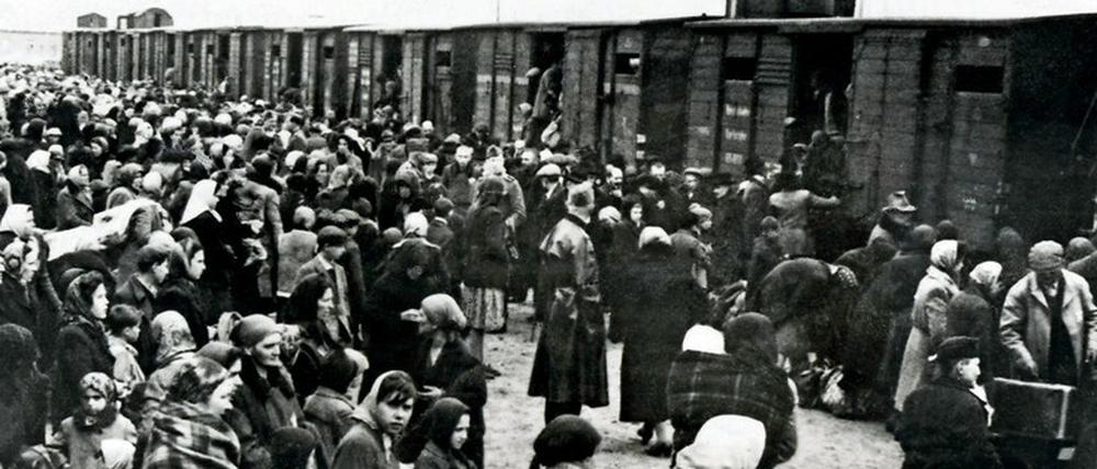 Ankunft von ungarischen Juden in Auschwitz-Birkenau im Juni 1944
