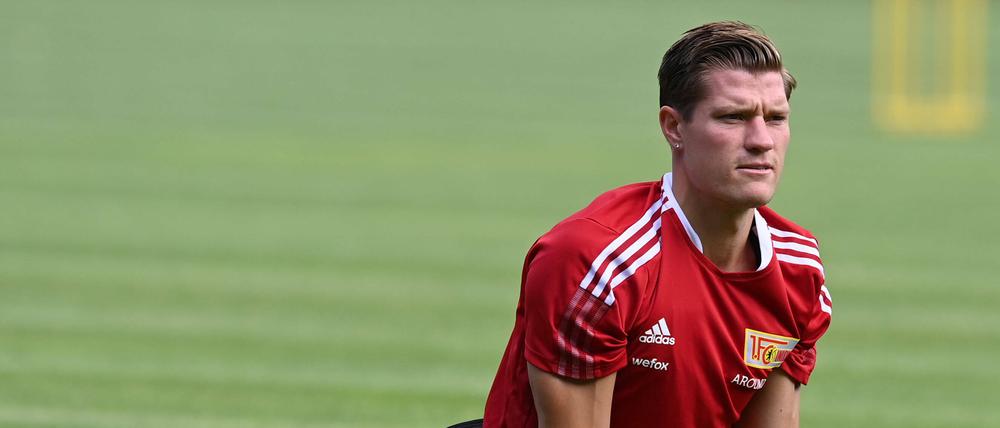 Neuzugang Kevin Behrens im Trainingslager des 1.FC Union in Bad Saarow.