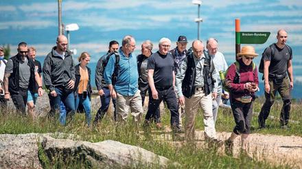Wanderung mit Bundespräsident Frank-Walter Steinmeier und den Ministerpräsidenten Reiner Haseloff und Stephan Weil. 