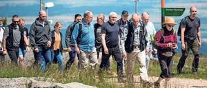 Wanderung mit Bundespräsident Frank-Walter Steinmeier und den Ministerpräsidenten Reiner Haseloff und Stephan Weil. 