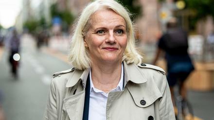 Regine Günther (Bündnis 90/Die Grüne), Verkehrssenatorin von Berlin, hier bei der offiziellen Eröffnung des autofreien Abschnitts der Friedrichsstraße im September 2020.