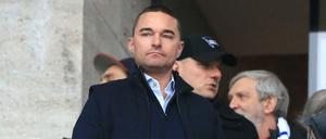 Schaut nach dem Rechten: Lars Windhorst im Olympiastadion beim Spiel zwischen Hertha und Bayern im Januar 2020.