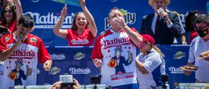 Sieger beim Wettessen in New York: Joey Chestnut