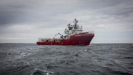 Das norwegische Schiff "Ocean Viking", dass im Auftrag der französischen Hilfsorganisation "SOS Mediterranee" Flüchtlinge vor der libyschen Küste suchen soll.