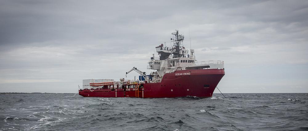 Das norwegische Schiff "Ocean Viking", dass im Auftrag der französischen Hilfsorganisation "SOS Mediterranee" Flüchtlinge vor der libyschen Küste suchen soll.