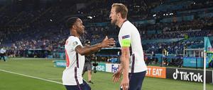 Raheem Sterling und Harry Kane beim Spiel gegen die Ukraine.