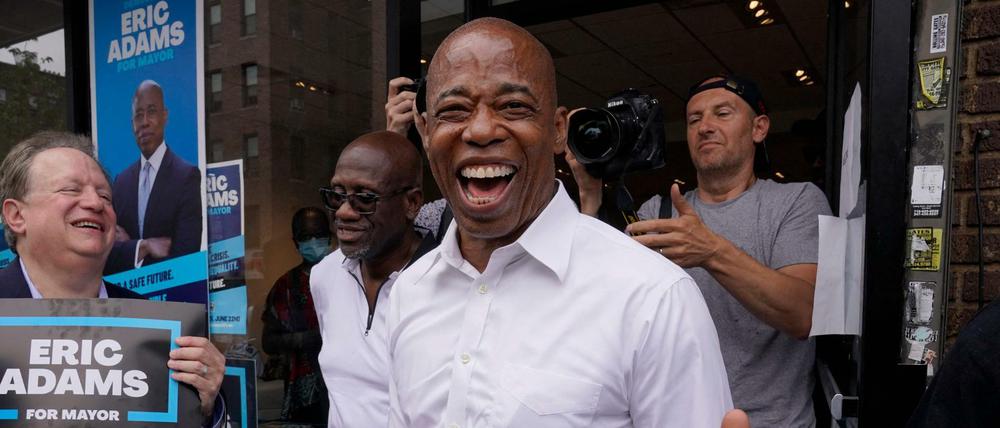 Der demokratische New Yorker Bürgermeisterkandidat Eric Adams während einer Veranstaltung in Brooklyn