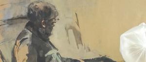 Isländer mit Bock. Aus der Installation „Hidden People“.