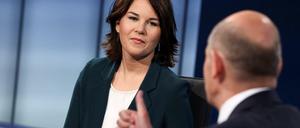 Annalena Baerbock (Bündnis 90/Die Grünen) und Olaf Scholz (SPD), Kanzlerkandidaten ihrer Parteien